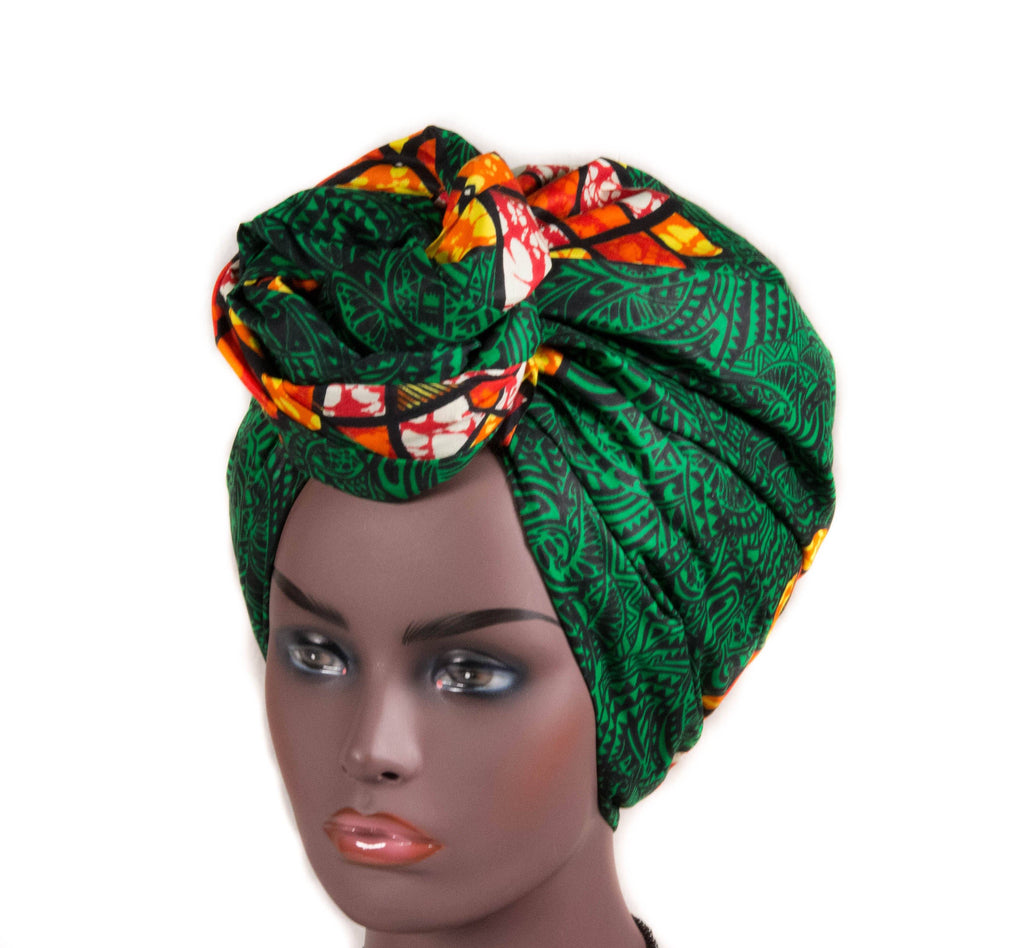 African fabric Head wrap/ green head wrap HT310– Tess World Designs