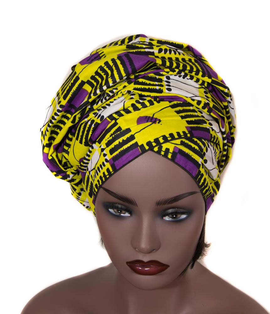 Teal African fabric Head wraps, African headwraps / HT362