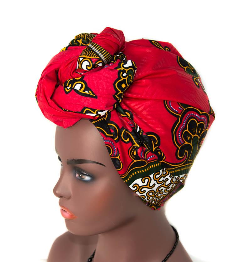 African fabric headwrap/ African Head wraps for women/ red dashiki wra ...