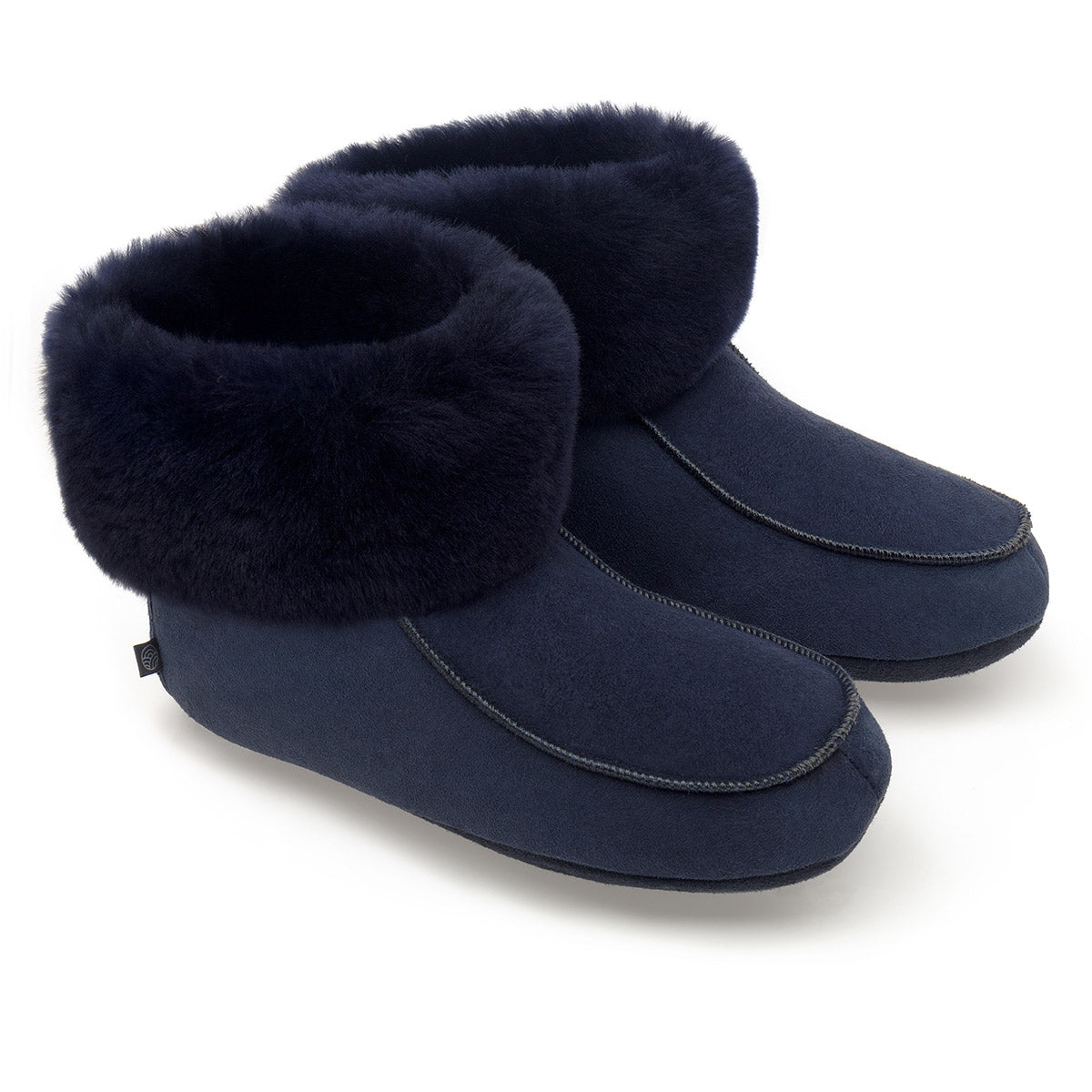 navy blue slipper boots