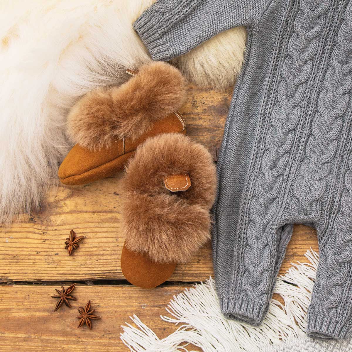 sheepskin booties