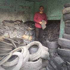 Jaggery Bags - Typical Scrap Tyre Tube shop