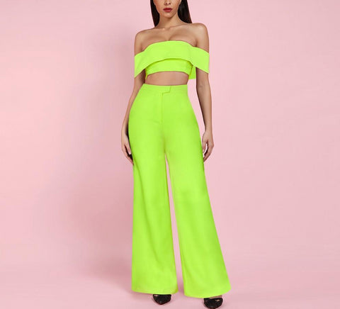 green two piece outfit