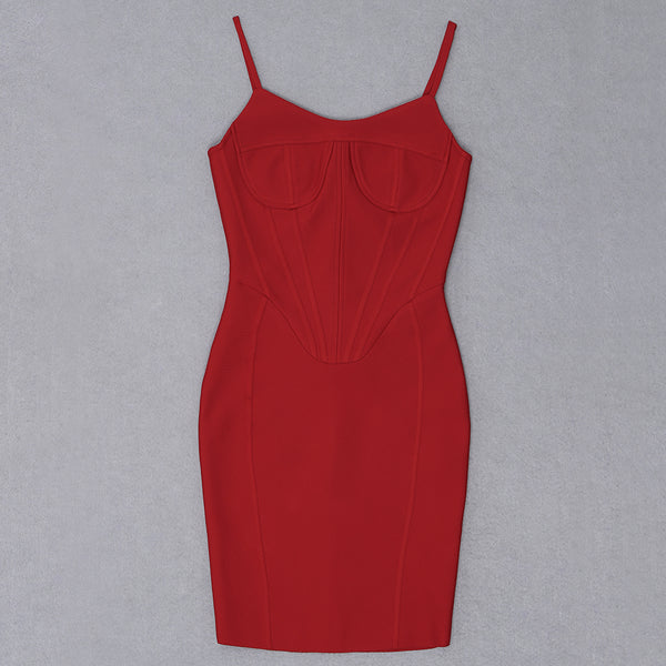 Kendall Bustier Corset Red Mini Dress