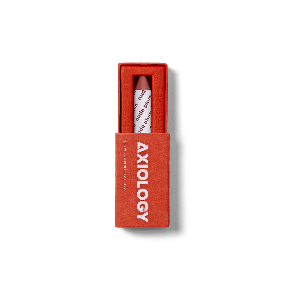 Shop Axiology Vegan 3-in-1 Balmie Crayon For Lips, Eyes & Cheeks In Nude Plum