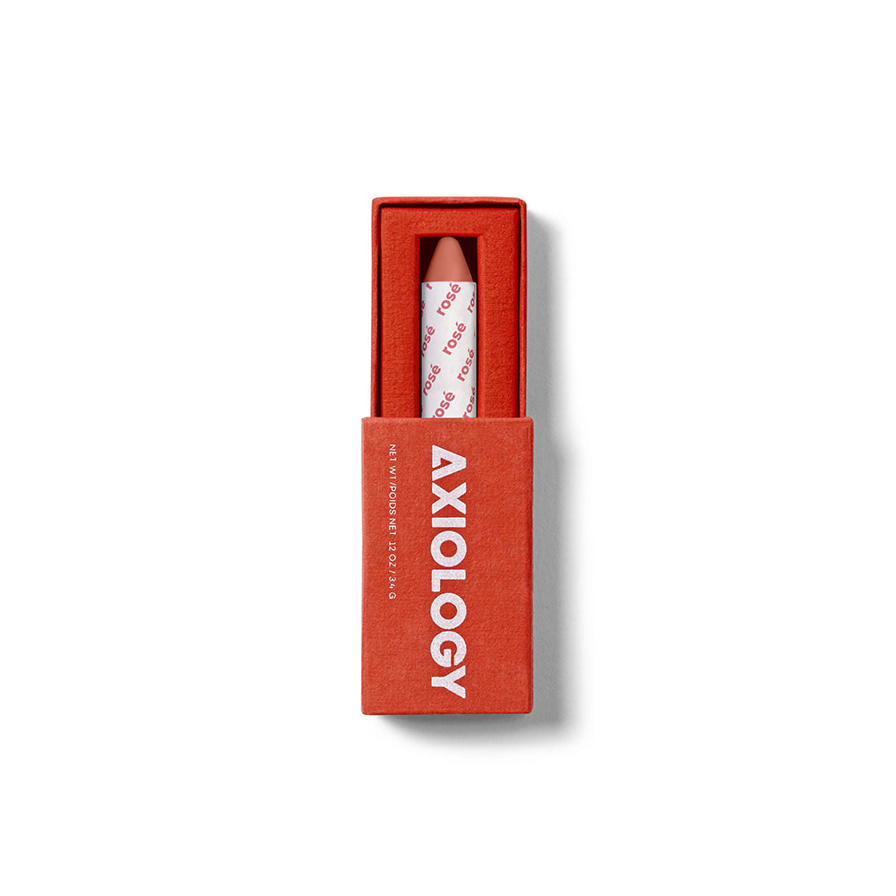 Shop Axiology Vegan 3-in-1 Balmie Crayon For Lips, Eyes & Cheeks In Rosé
