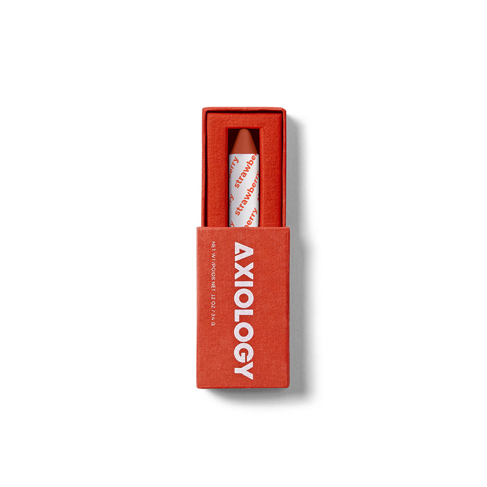 Shop Axiology Vegan 3-in-1 Balmie Crayon For Lips, Eyes & Cheeks In Strawberry