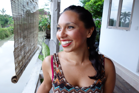 Ericka Rodriguez building Axiology while in Bali