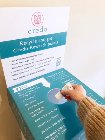 Pact Collective beauty packaging recycling at Credo Beauty