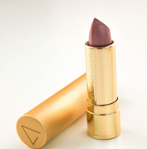 Original lipstick tubes with Axiology cover-up stickers