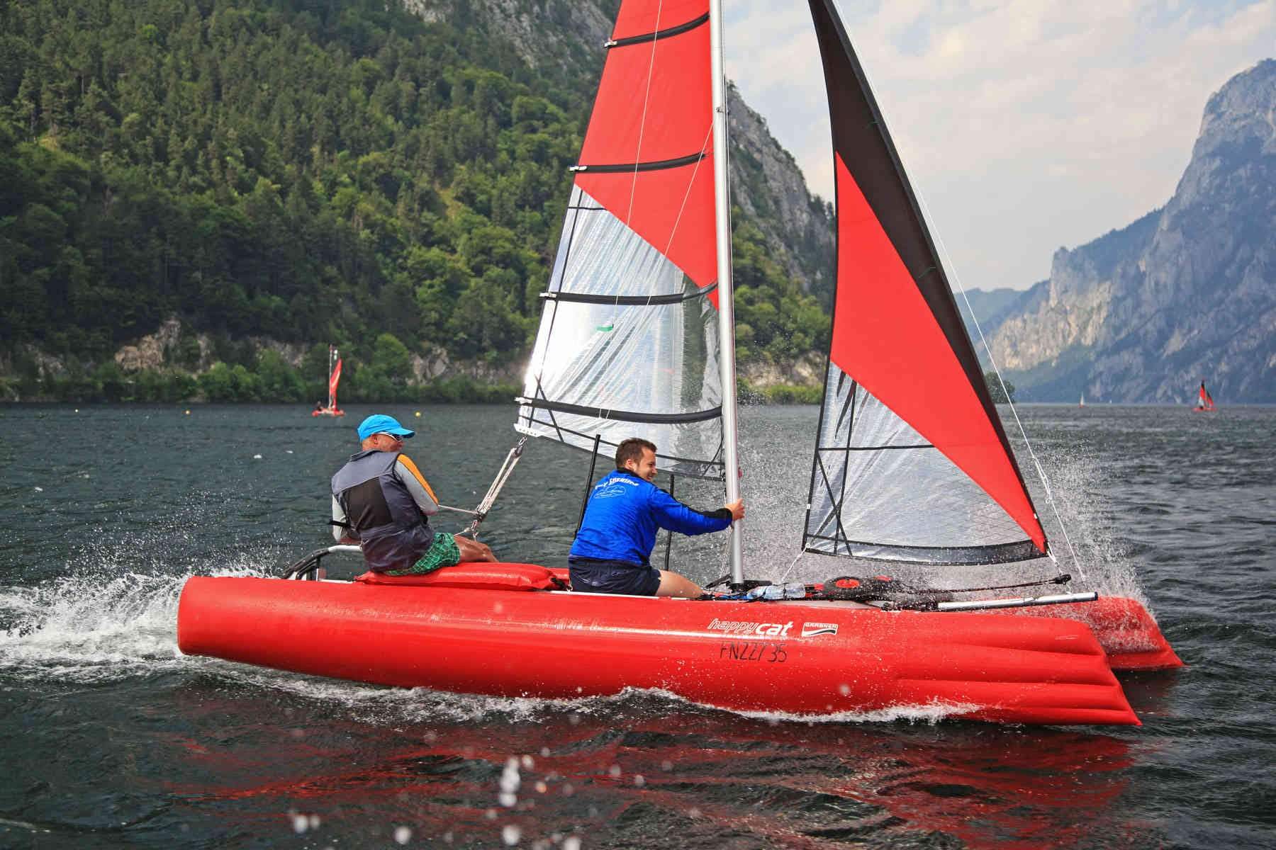 happy cat sailboat