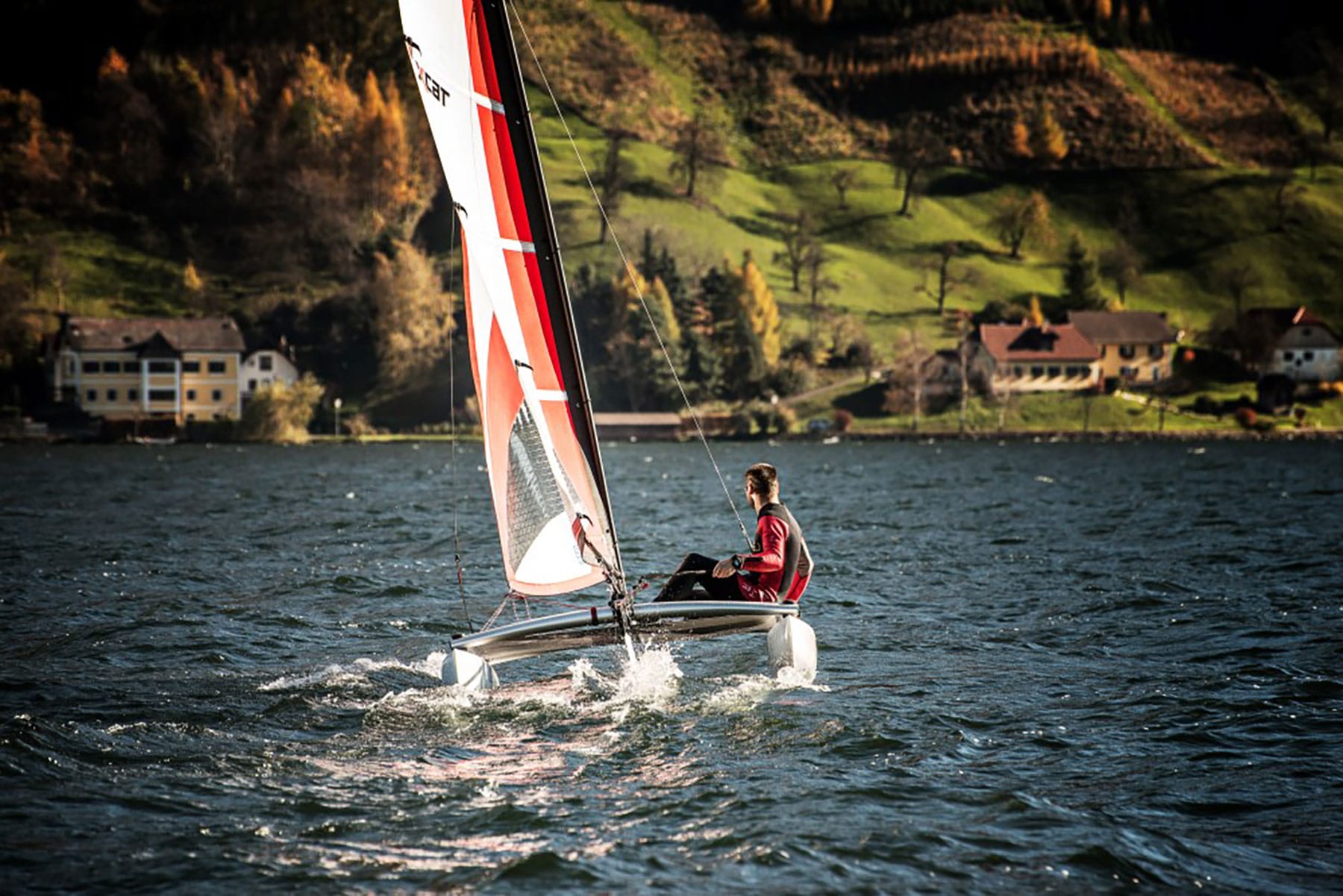 mini catamaran sailboat