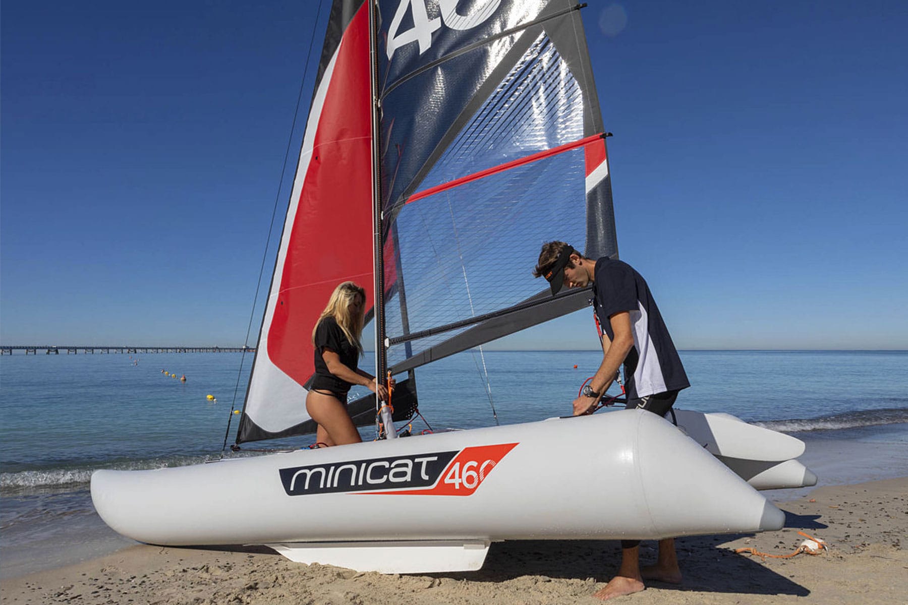 inflatable mini sailing catamaran