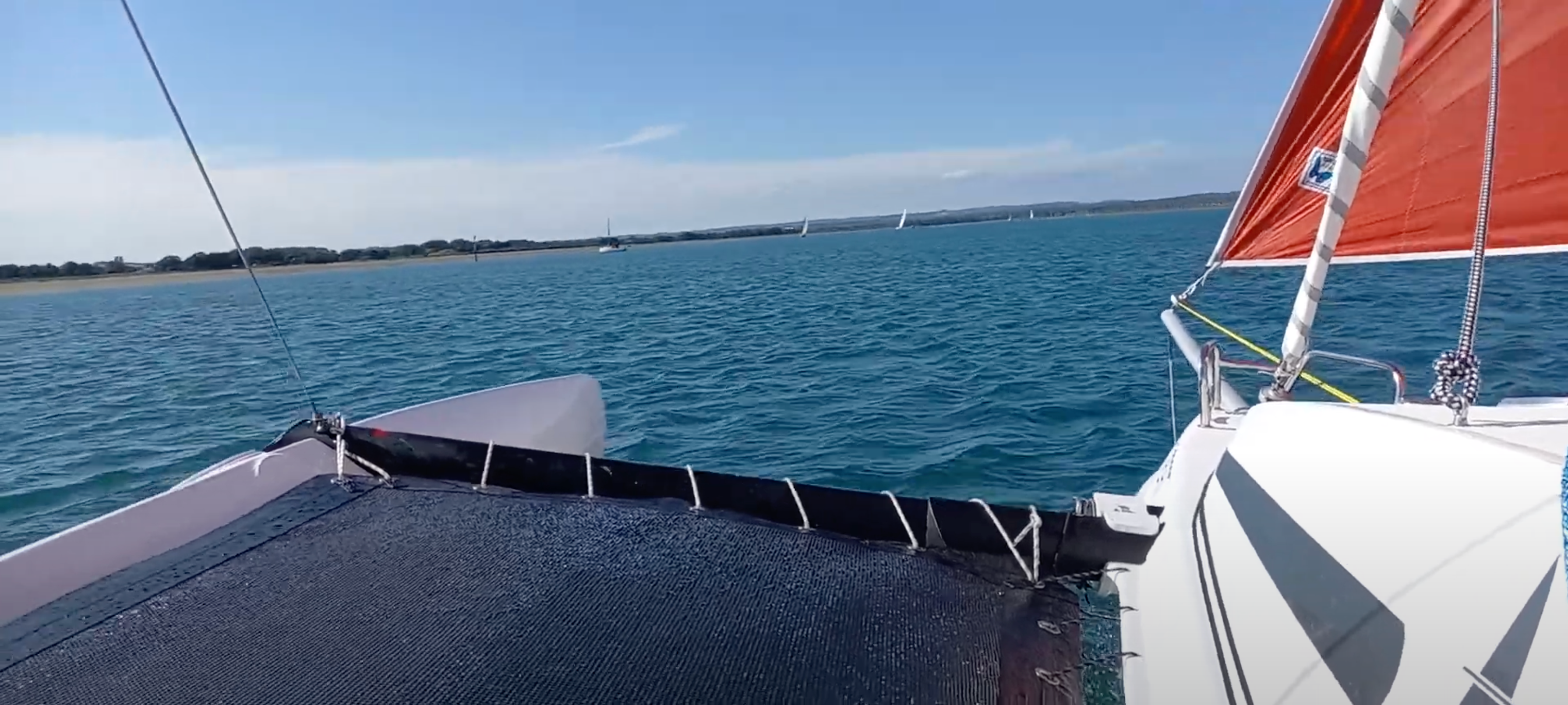 view of Astus 22.5 trimaran trampoline