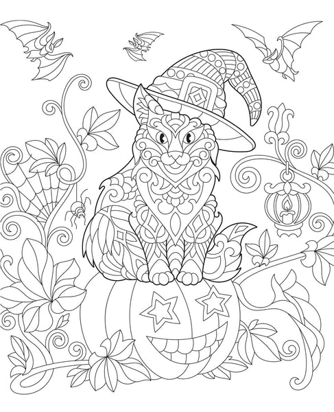 Coloring Cats Halloween Edition Media Lab Publishing