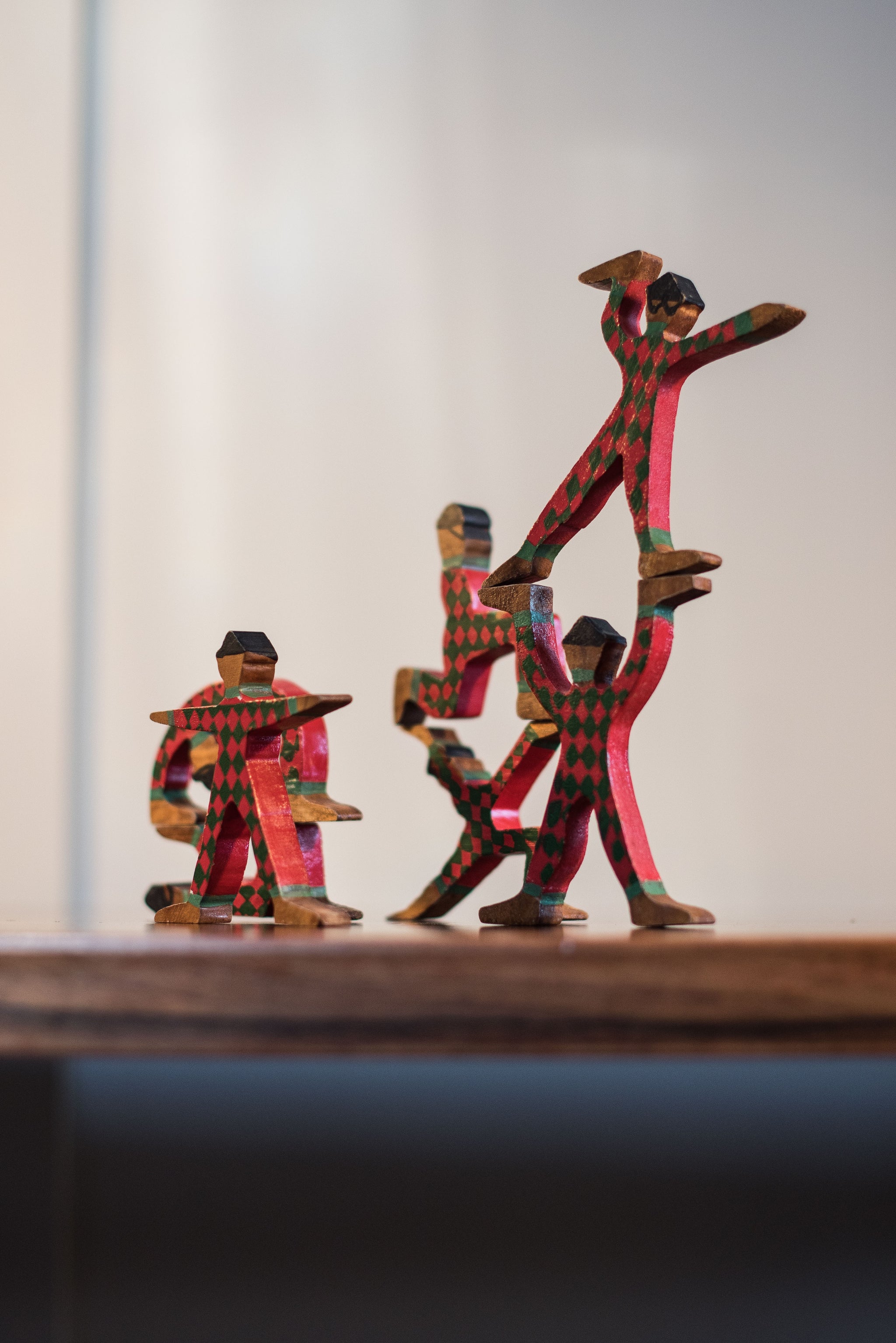 wooden acrobat toy