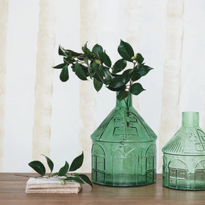 Pressed Glass House Vase - Blackwater