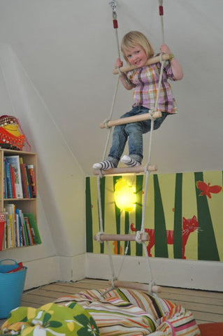 rope ladder in bedroom 