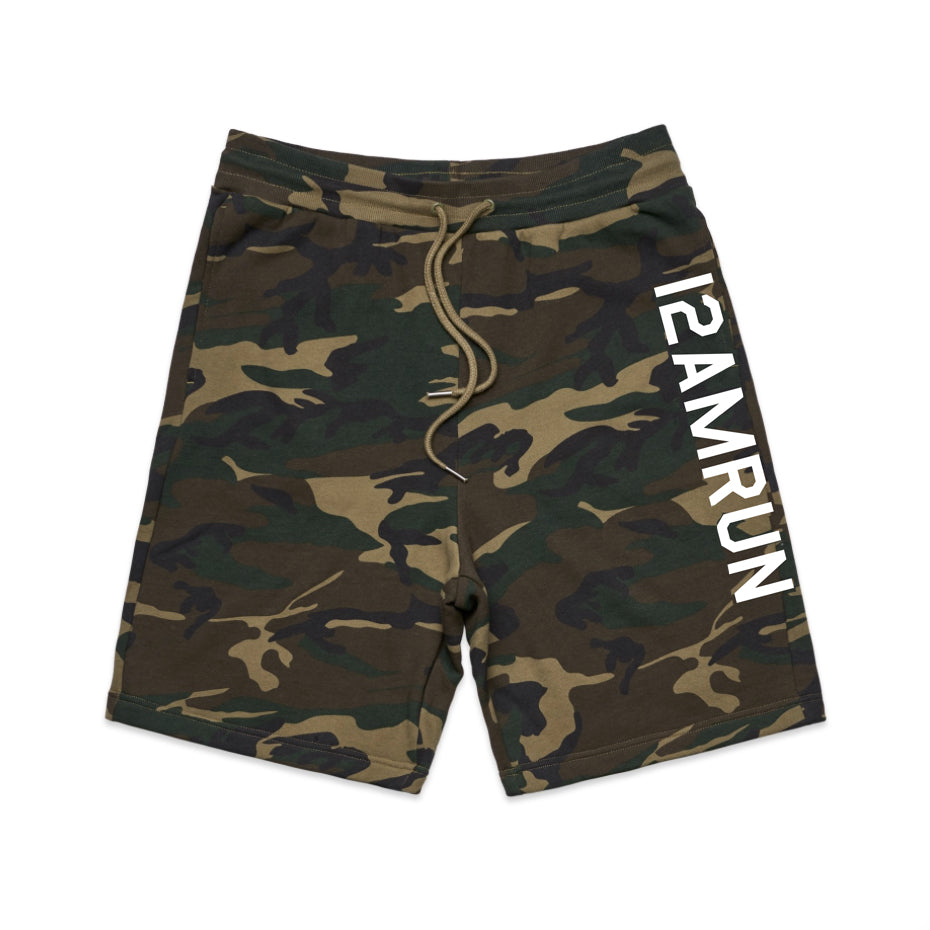 Stretch Fleece Shorts : Camo/Black