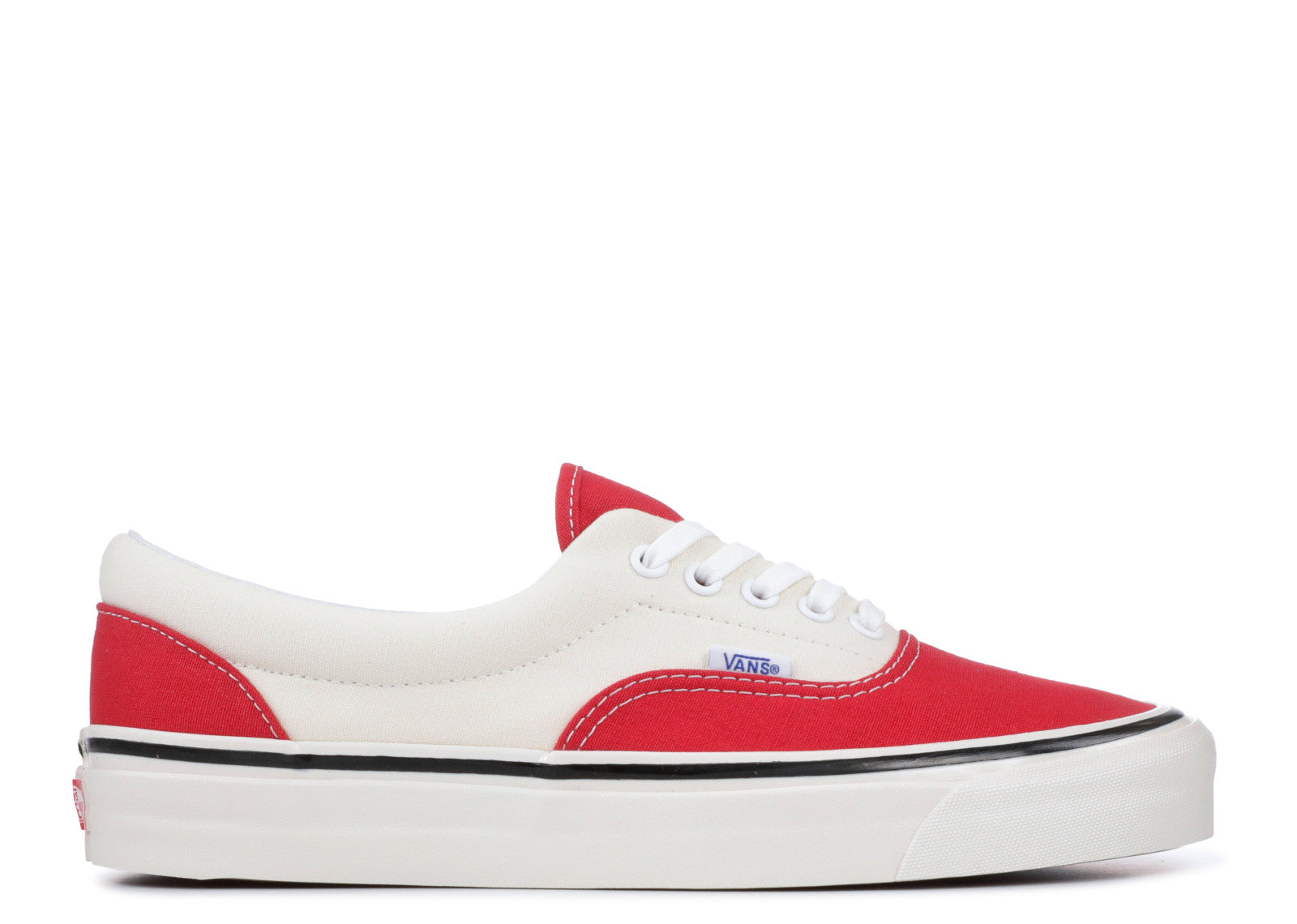 red and white vans low top