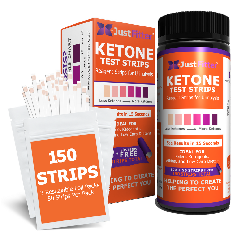 Ketone Test Strips 150 Ketone Level In The Body Just Fitter 3586