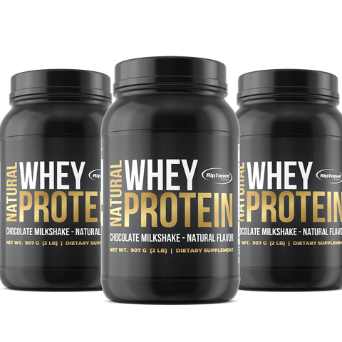 Natural Chocolate Whey Protein, 2 lb - Rip Toned
