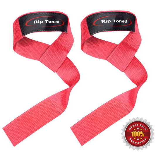 Neoprene-Padded Lifting Straps (Pair) - Red