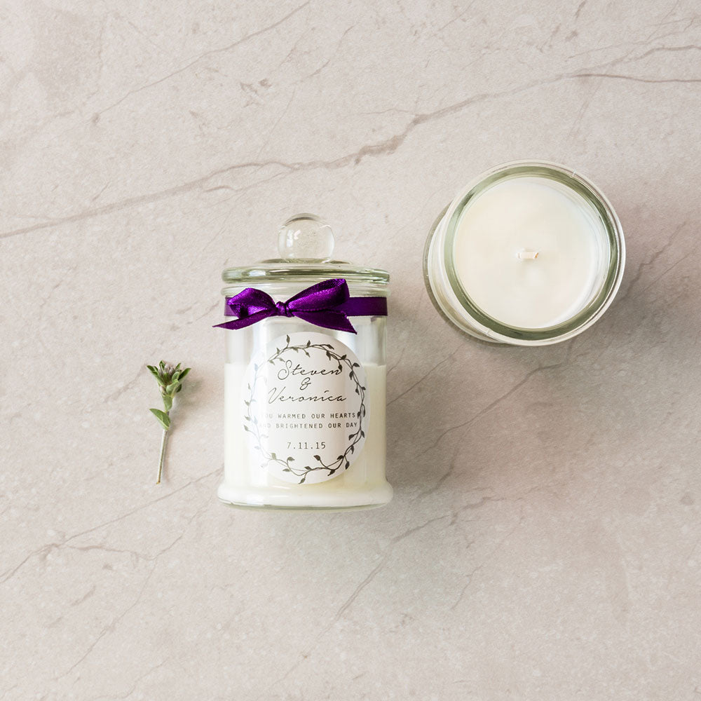 wedding day candle favours