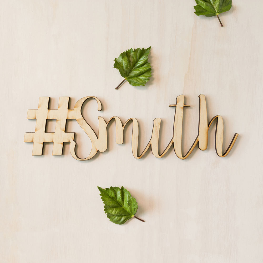 Wooden Hashtag Sign For Instagram Custom Favours