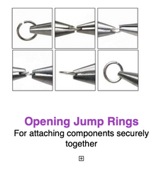 This jewelry making kit requires opening and closing jump rings.