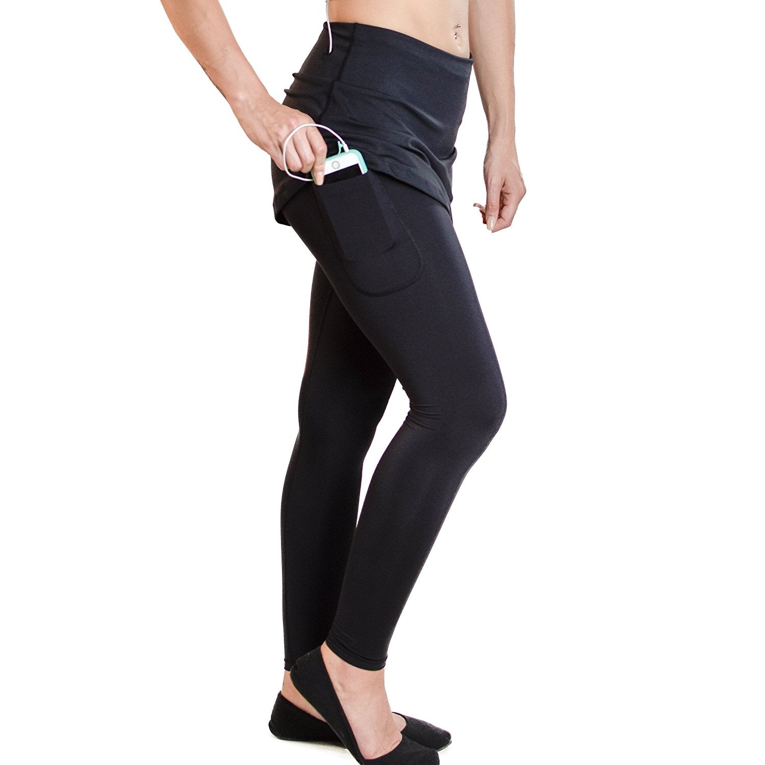 workout pants with skirt attached