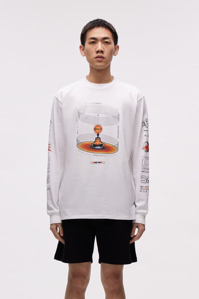 Space Available - LONG SLEEVE T-SHIRT WHOLE BEING WHITE