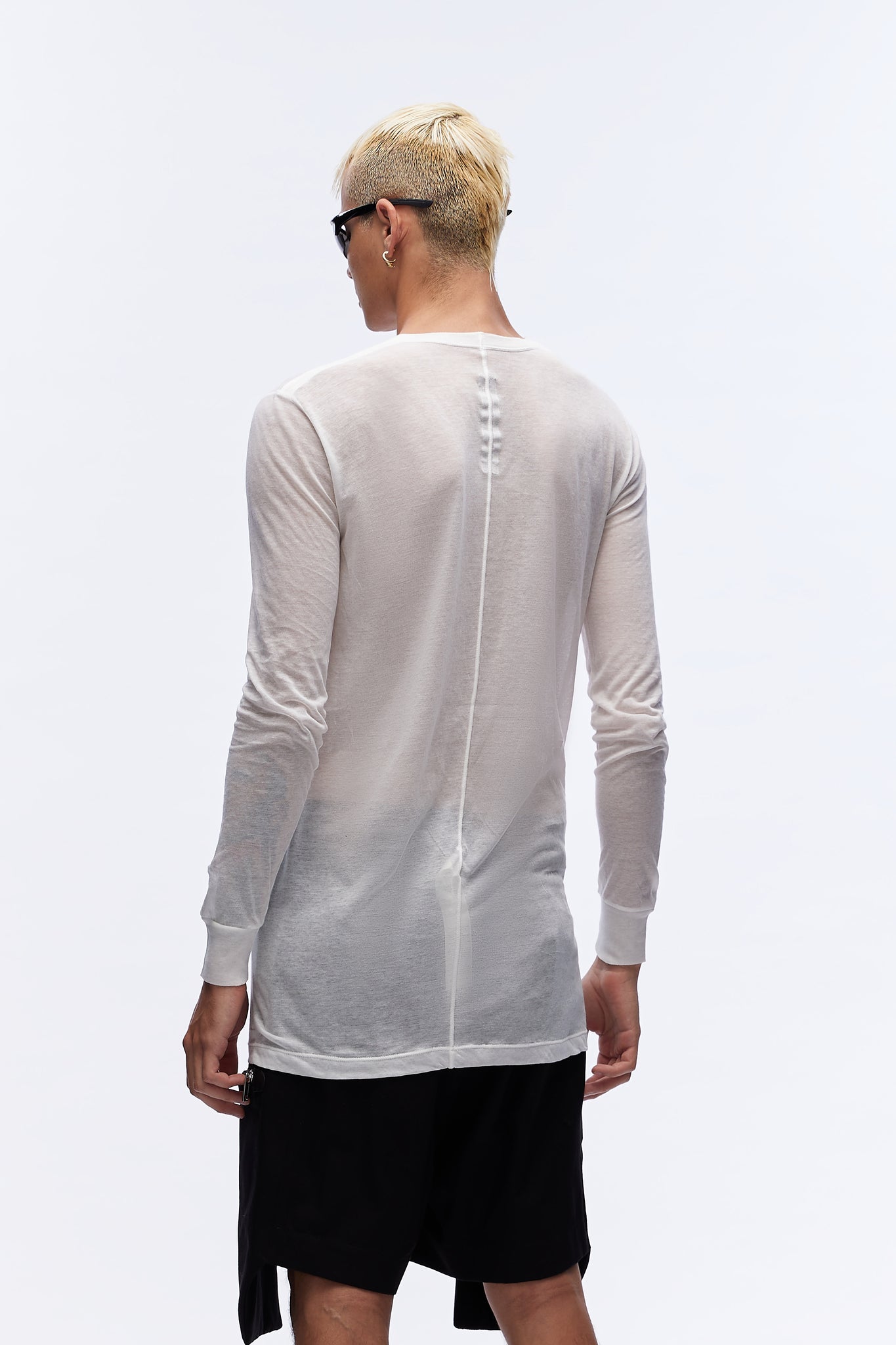 高評価！ 新品Rick Owens 22SS ブラックカットソー ロングTシャツ JA