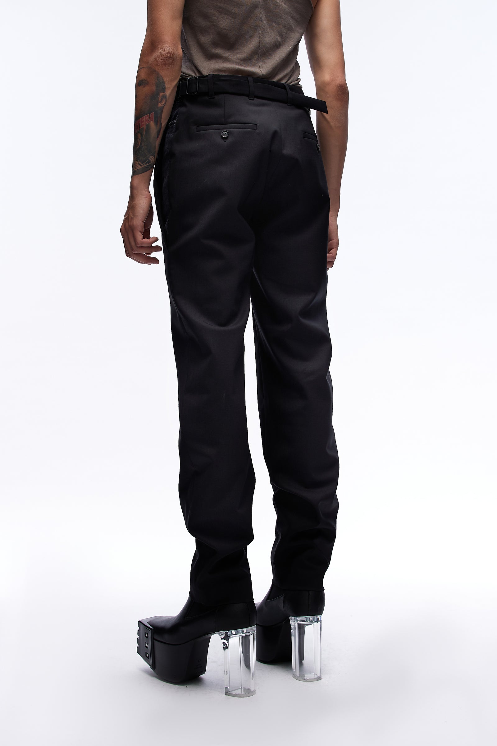 Lazy Trouser With Denim Black