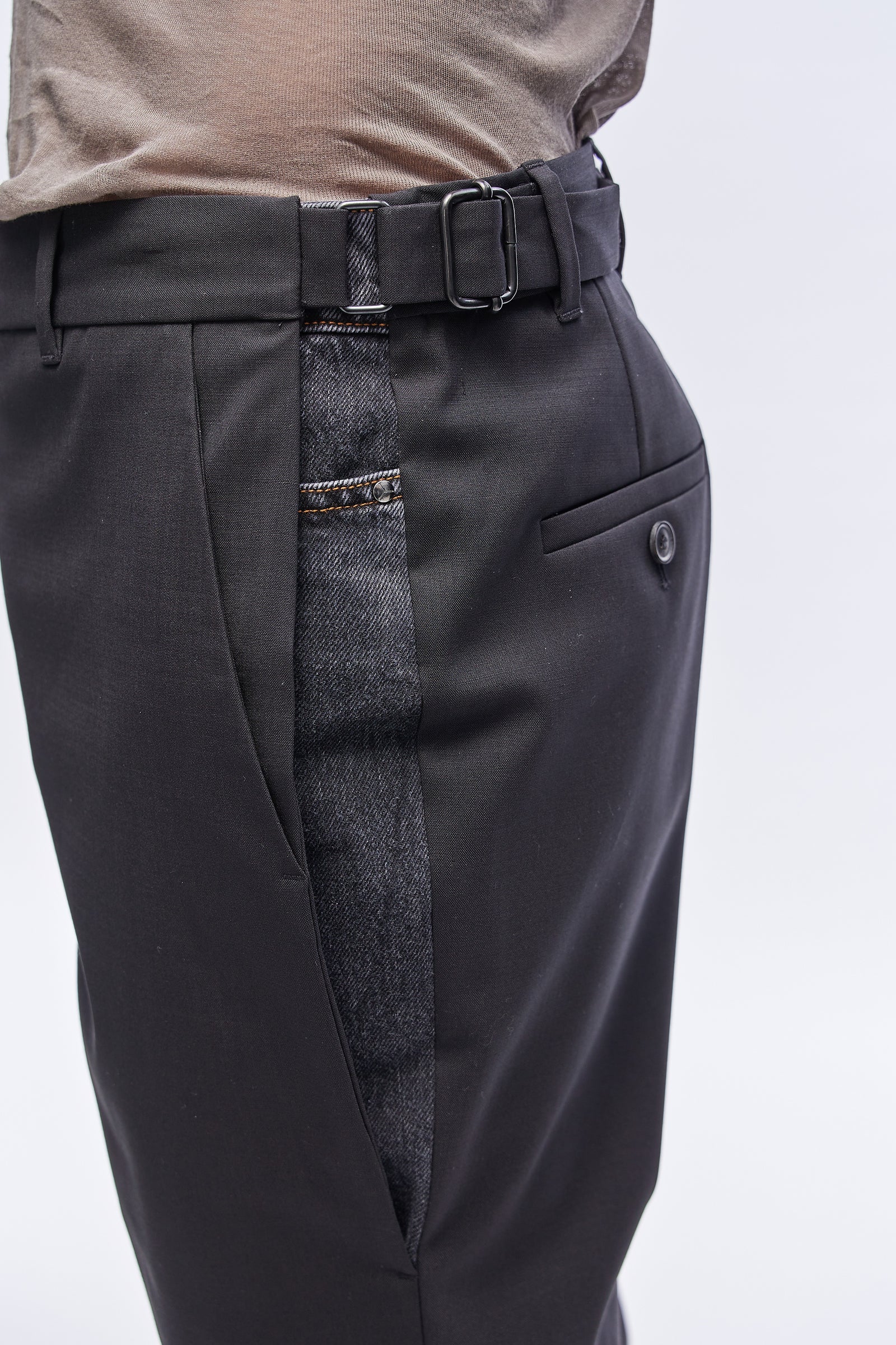 Lazy Trouser With Denim Black