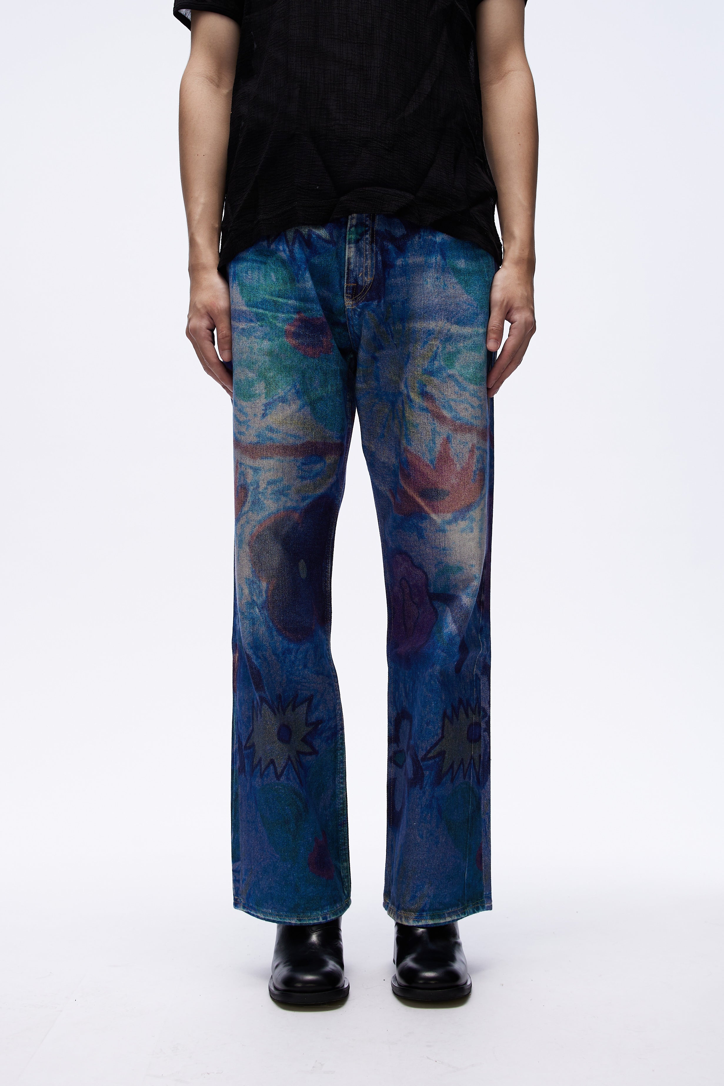 倉 OUR LEGACY 22SS THIRD CUT DIGITAL CHALK FLOWER DENIM フラワー