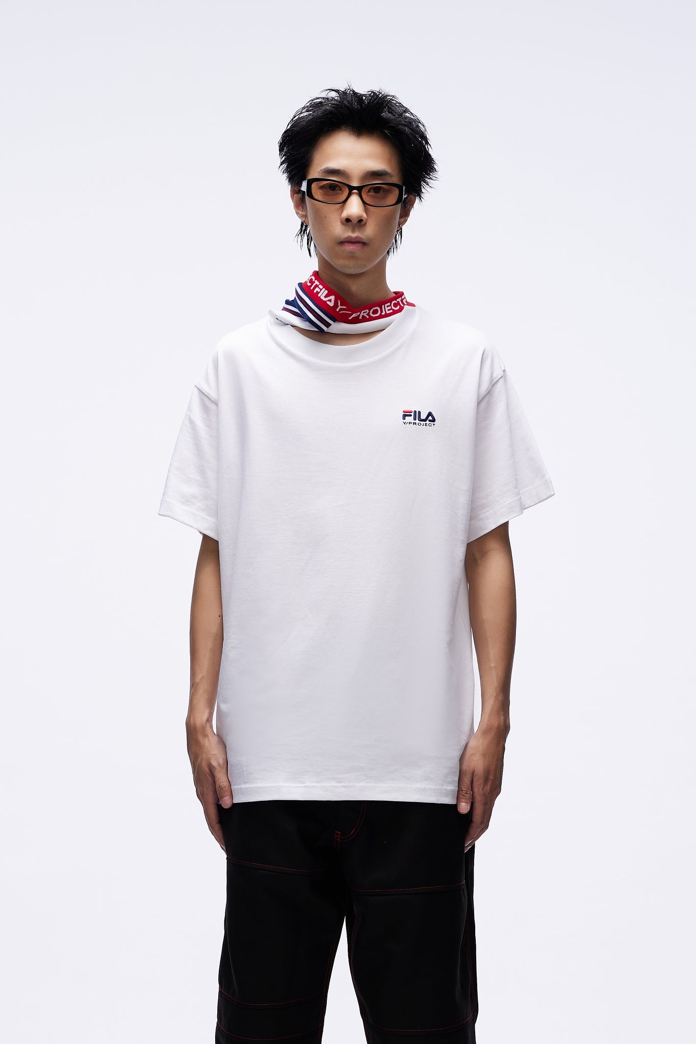 れなし Yproject x FILA THREE COLLAR SWEATSHIRT トップス - vrin