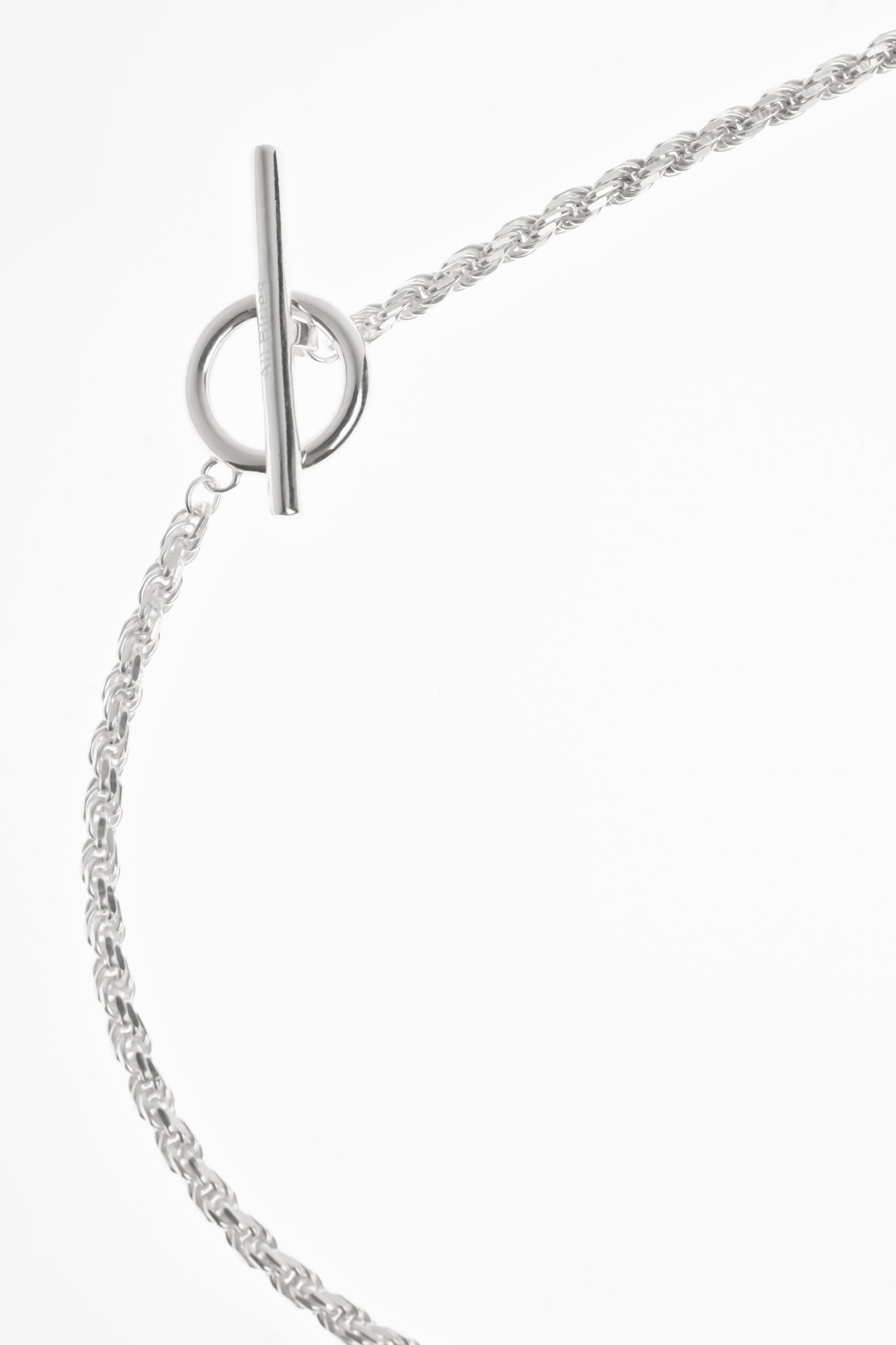Rope Necklace Polished Silver
