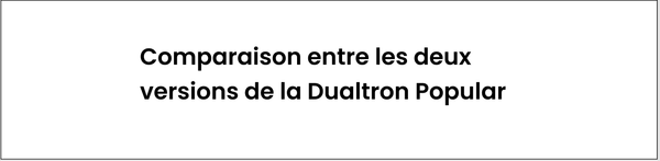 comparaison entre les deux versions de la dualtron POP (popular)