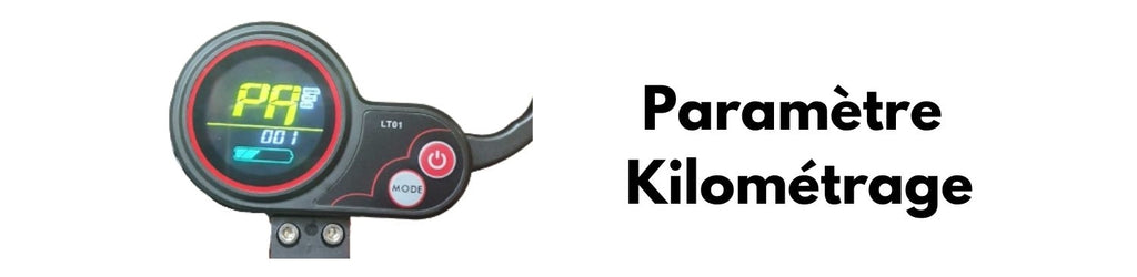 PA Paramametre reglage Kilometrage Display LT01Trottinette electrique Kaabo