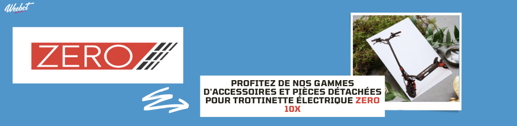 Accessoires et pièces détachées pour trottinette électrique Zero 10X