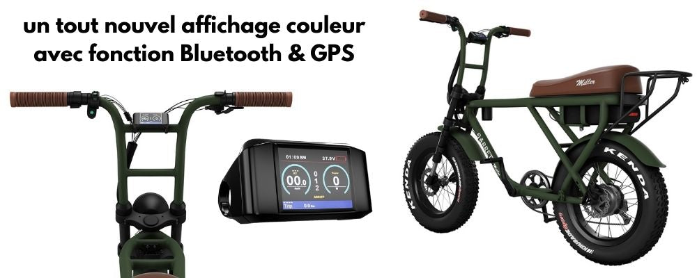 nueva pantalla a color bluetooth gps bicicleta eléctrica garrett miller fatbike