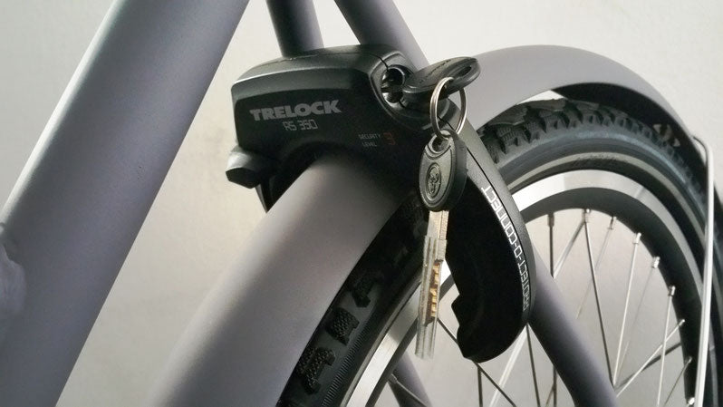 Anti Vol Cadre de vélo avec clé Trelock RS 351 - Bloque Roue