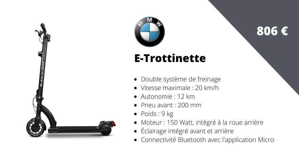 caracteristiques trottinette electrique bmw