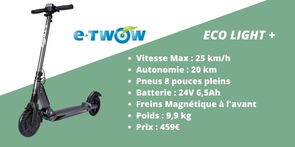 trottinette électrique e-twow eco light plus 350w légère 10kg