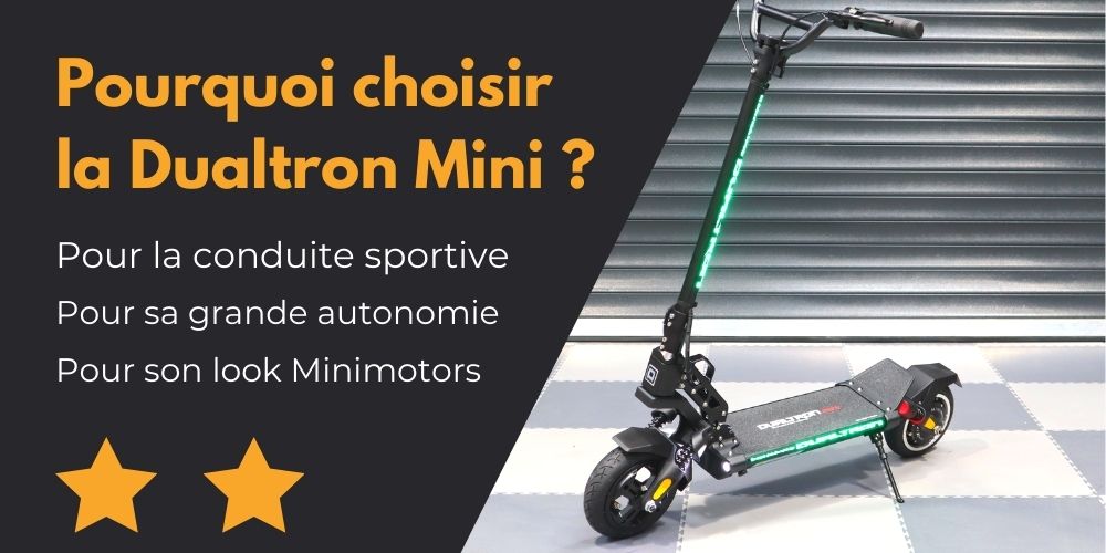 choisir trottinette électrique dualtron mini 500W 21ah