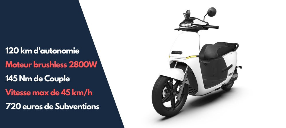 meilleur scooter électrique horwin ek1 blanc 50cc pas cher