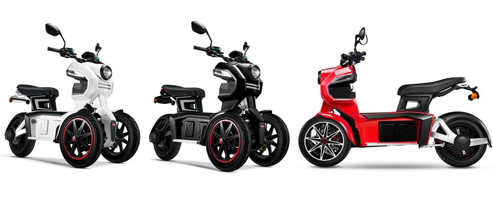 scooter électrique trois roues doohan itank 125 noir blanc rouge