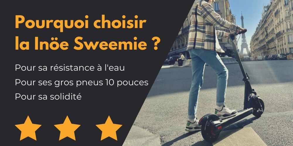 choisir trottinette électrique inoe sweemie résistance pluie