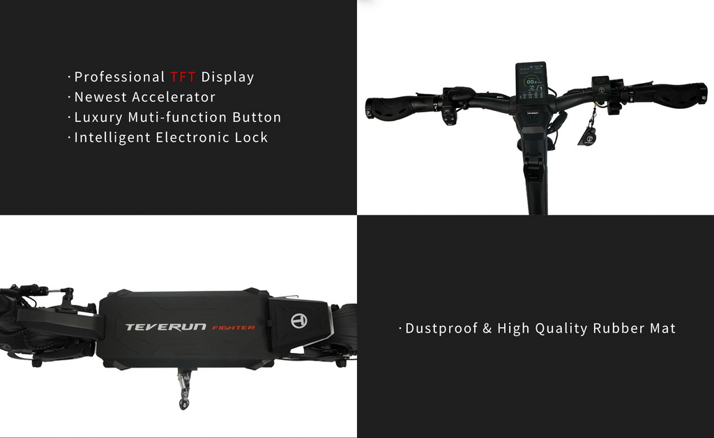 "teverun fighter 11 tft display accelerator dustproof and high quality